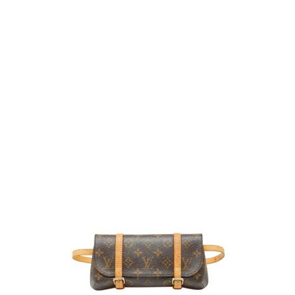 Louis Vuitton Handbags - LOUIS VUITTON Authentic Brown Monogram Leather Pochette Fanny Pack